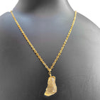 Natural Raw Citrine Gemstone Pendant Necklace – 14k Gold Filled, Rough Crystal, November Birthstone, Dainty 18-Inch Chain for Women - Image 2