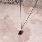 Natural Raw Garnet Gemstone Pendant Necklace, Black Rhodium Plated German Silver Jewelry, Rough Crystals, Birthstone, Healing Stones, Charming Women Jewelry in 18 inch - Image 4